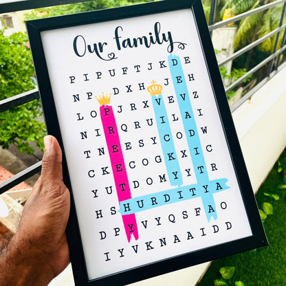 Family Word Search Frame