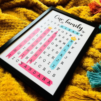 Family Word Search Frame