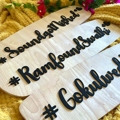 Hashtag Wooden Board