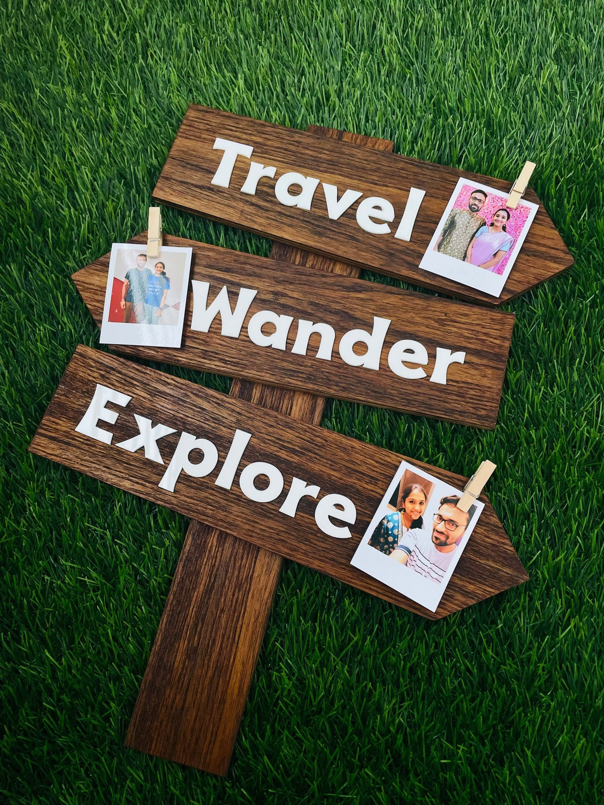 Travel Goals Wooden Sign Board